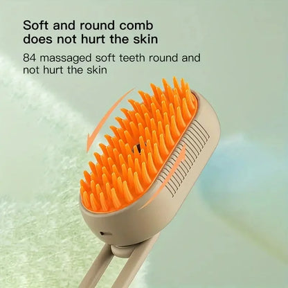Pet Cleaning Spray Comb, Pet Undercoat Hair Removal Slicker Brush — Removes Loose Fur While Grooming for a Cleaner, Smoother Coat