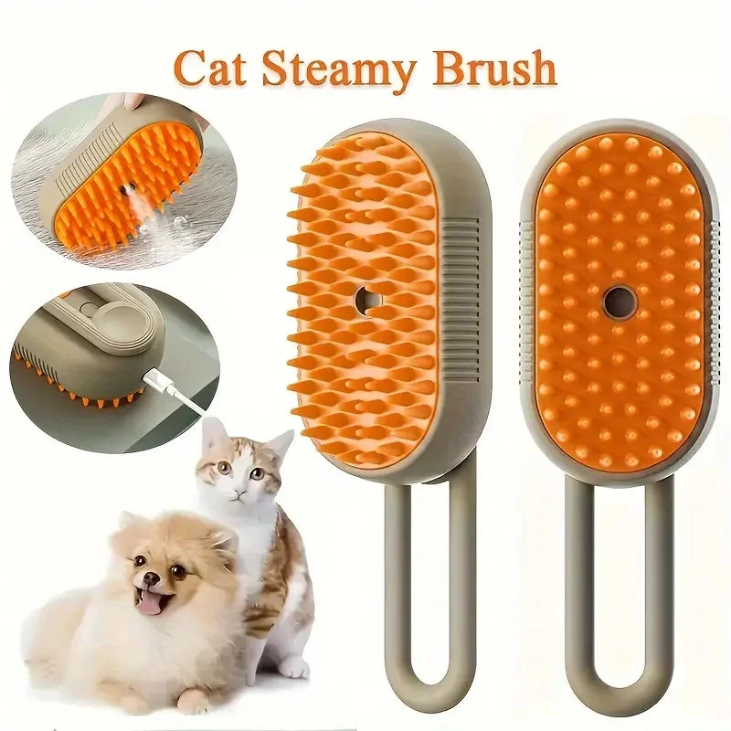 Pet Cleaning Spray Comb, Pet Undercoat Hair Removal Slicker Brush — Removes Loose Fur While Grooming for a Cleaner, Smoother Coat