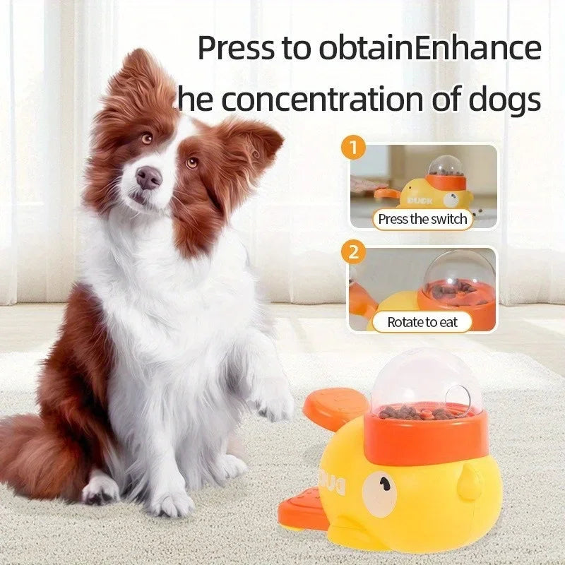 Interactive Duck Pet Food Treat Dispenser