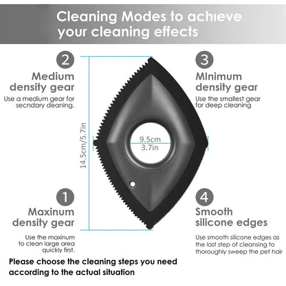 4 Mode Reusable Pet Hair Remover - Dog & Cat Fur Remover For Carpets, Clothing, Furniture And Car Seats.