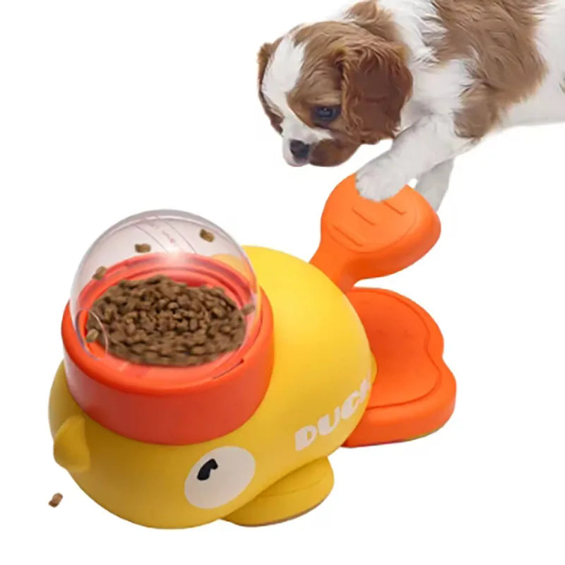 Interactive Duck Pet Food Treat Dispenser