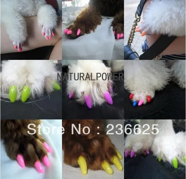 Colorful Pet Nail Caps (20 pcs)