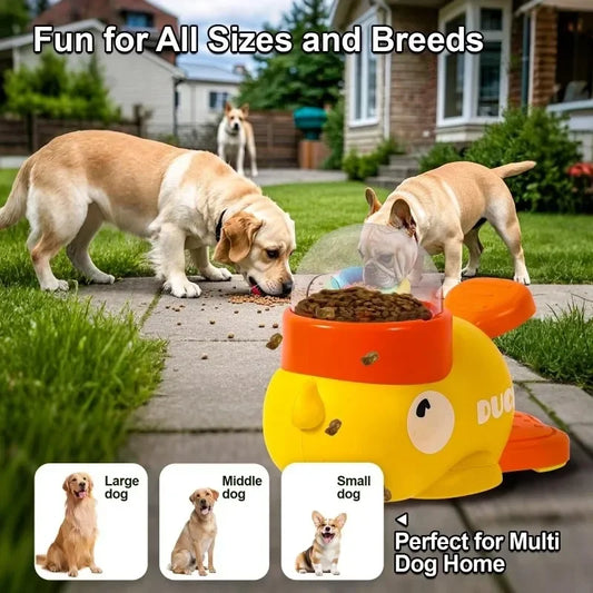 Interactive Duck Pet Food Treat Dispenser