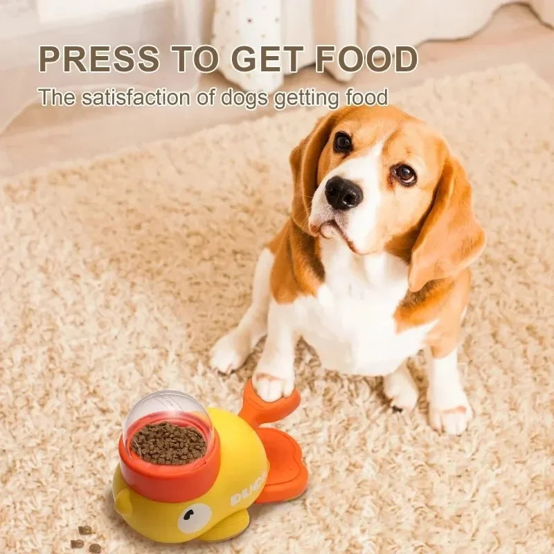 Interactive Duck Pet Food Treat Dispenser